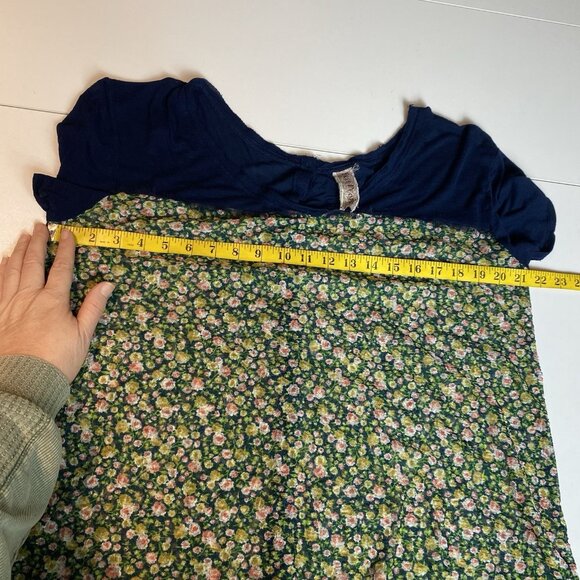 Free People Womens Top Popover Linen Blend Floral Button Back Hippie Boho OS - Picture 7 of 8